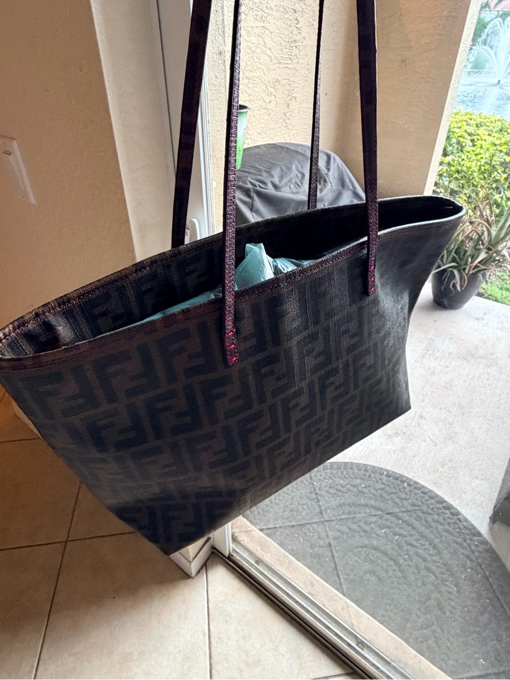 Fendi Zucca Canvas Roll Tote - Picture 9 of 9